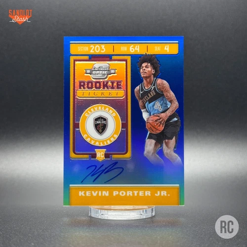 2019-20 Contenders Optic Rookie Ticket Blue Prizm AUTO 80/99 Kevin Porter Jr.