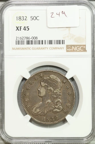 1832 Capped Bust Half Dollar 50c NGC XF 45 Extra Fine #6-008 *Very Original*