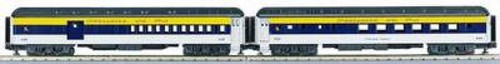 🚂MTH 20-4128 Chesapeake and Ohio Combine/Coach 2 car set NIB
