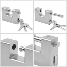 LUCCHETTO CORAZZATO BLINDATO MONOBLOCCO 5 CHIAVI 94 mm cancello moto catena