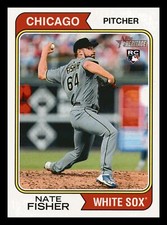 Nate Fisher RC 2023 Topps Heritage #352 Rookie Chicago White Sox Centered Mint
