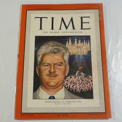 Time Magazine April 25, 1949- Eugene Dennis- U.S. Communist Boss S6