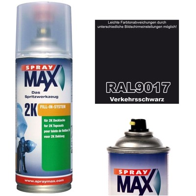 Alex Flittner Designs RAL 9017 Lackspray – Verkehrsschwarz Glänzend, Lösemittelhaltiges Acryl-Sprühlack