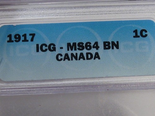 BU 1917 Large Cent CANADA ICG MS64 BN. #9 - Picture 3 of 6