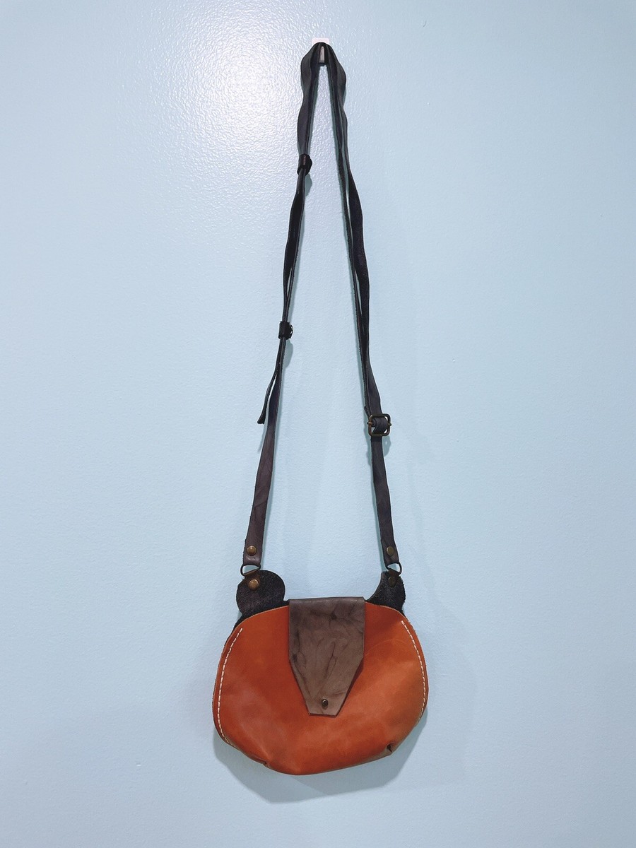 Genuine Leather Small Crossbody Bear Bag 💜