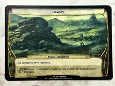 Gavony - MTG Magic Oversized Planechase 2012 Plane Card 3.5x5" - LP / MP