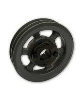 2 GROOVE CAST IRON ELECTRIC MOTOR PULLEY SHEAVE 7.25", TWO GROOVE 3L 4L A BELTS