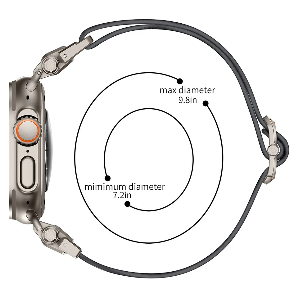 Nylon Woven Strap Metal Connector for Apple Watch 10/Ultra2/Ultra/9/8/7/6/5/4/3 - Image 3 of 4