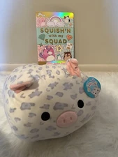 Squishmallows Kellytoy Easter Stackable Rosie the Spotted Pig 12"  sticker book