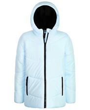 S Rothschild  Co Big Girls Flare Hooded Puffer Coat-It Blue