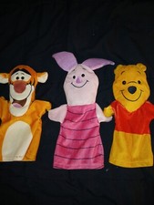 Disney Baby Melissa  Doug Tigger Pooh  Piglet Hand Puppet Lot 3pcs Plush