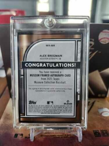2021 Topps Museum Collection ALEX BREGMAN On-Card Autograph Black Framed #/5 - Picture 2 of 2