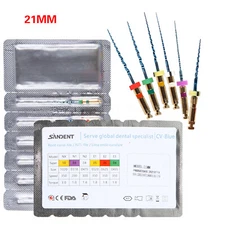 6Pcs SANDENT Dental Endo Files Root Canal Endodontic NITI Rotary File 21/25/31MM