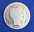 1902-S Barber Dime United States  90% Silver New Orleans Mint Good Condition — photo 4