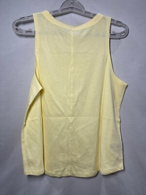 United By Blue Women's Organic High-Neck Tank Top Pale Yellow, M