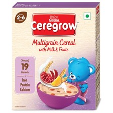 CEREGROW Multigrain Milk  Fruits Cereal  19 Nutrients 300g