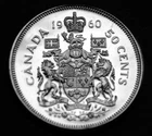 1960 silver 50¢ of Canada superb Gem flawless coin