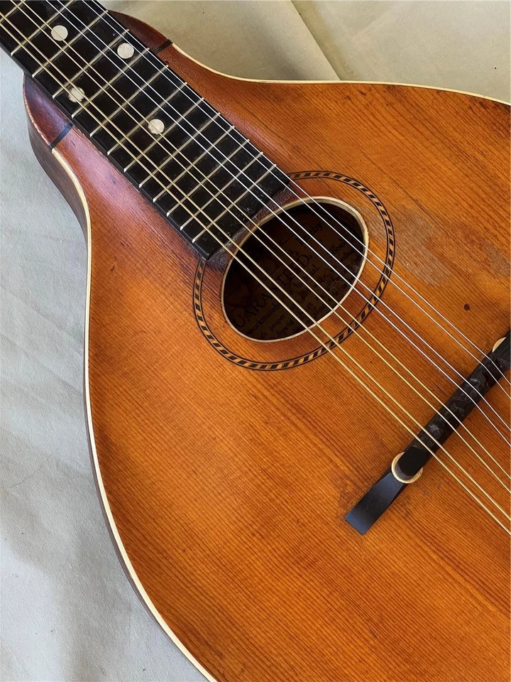 Винтажный ca. 1917 Gibson США стиль мандолина овальное отверстие тыквы верхний мягкий проект - Изображение 4 из 4