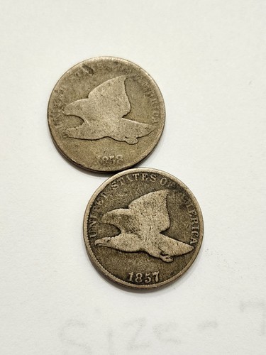 1857 1858 Flying Eagle Cent Coins - One Cent