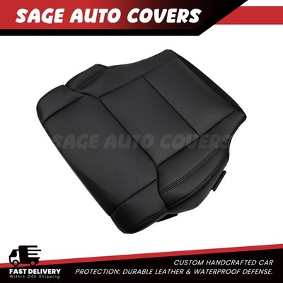 Fit 2014 to 2021 Toyota Tundra Platinum Passenger Bottom Leather Seat Cover Blk