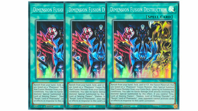 Yugioh Dimension Fusion Destruction Playset - M/NM 1st Ed.