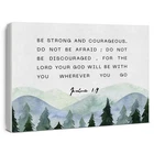 Inspirational Bible Verses Canvas Wall Art be Strong and Courageous Joshua 19...