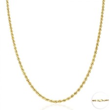 Kids 10K Yellow Gold 1.8mm-3mm Rope Chain Hollow 16"-20"