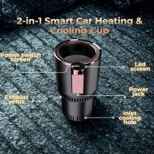 2-in-1 Smart Car Heating  Cooling Cup Digital Temperature Display Fast Drink