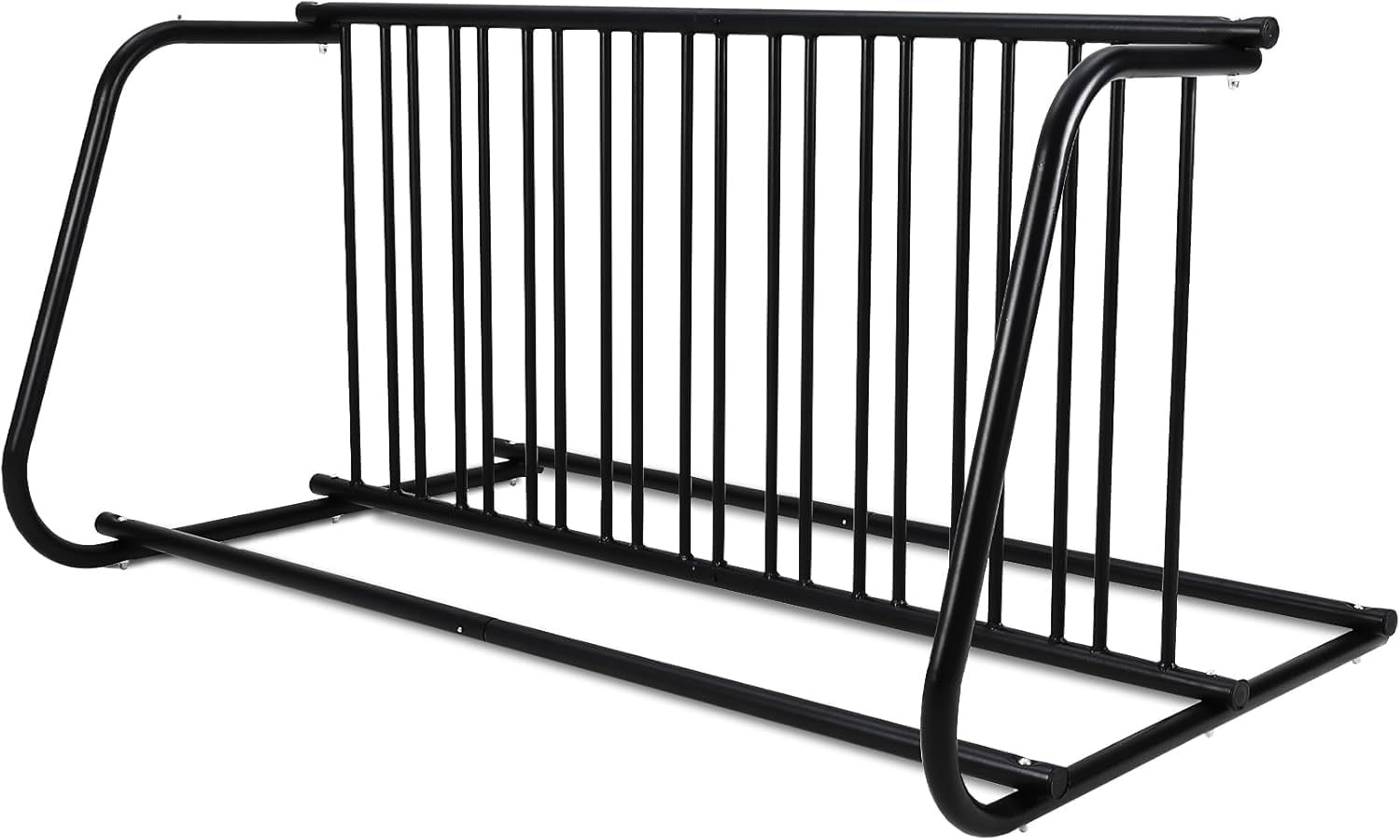 10-Bike Commercial Floor Rack - Dual-Sided Bicycle Storage Stand