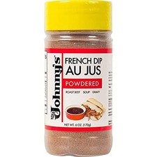 Johnny's French Dip Au Jus Powdered 6oz Pack of 3 Seasoning Bottles