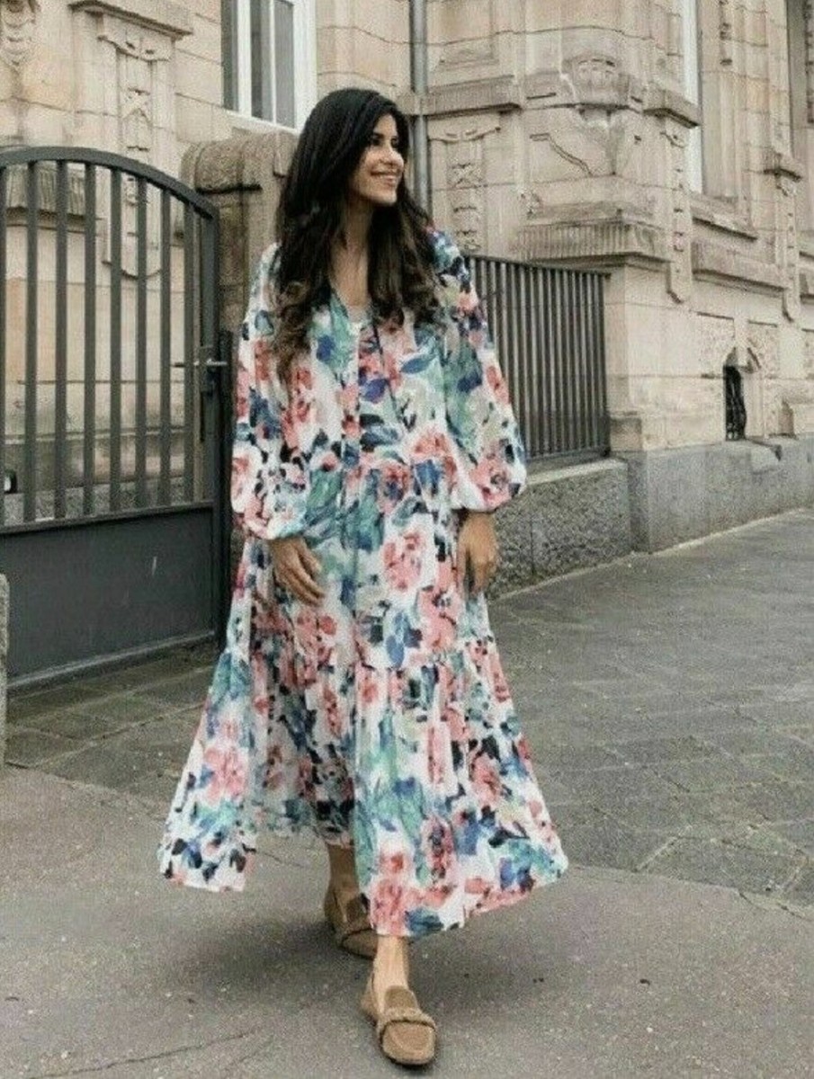 sachin and babi light blue dress Sweet and Gentle Chiffon Midi Dress in Airy Blue L / Airy Blue main image 1