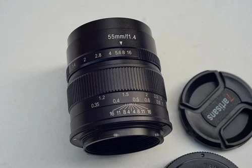 7artisans 55mm f/1.4 Manual Focus Portrait Lens for Canon EOS-M Mount APS-C