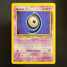 Unown [D] - 47/75 - Neo Discovery - Pokemon - Uncommon - Damaged