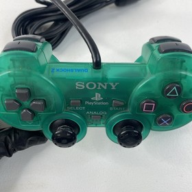  Sony PlayStation 2 PS2 Emerald Green Clear Controller  Tested