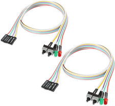 3 Pack Computer Case ATX Power on off Reset Switch Cable with 2 X LED Light Ligh