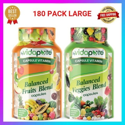 2Pack Fruits and Veggies Blend Supplement Balance of Daily Fruits & Vegetables
