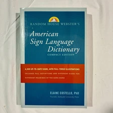 American Sign Language Dictionary Compact Edition Elaine Costello ASL Book 4500