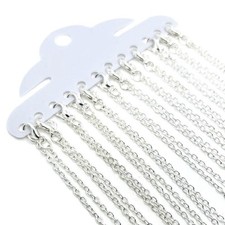 18" Pre-made Silver Plated Necklace Chains - US Seller