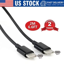 USB C to USB C Cable 6.6FT Type-C Phone Charger Cord Fast Charging for Samsung
