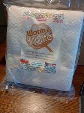 New Sealed Warm & White Cotton Batting Craft Size 34 X 45