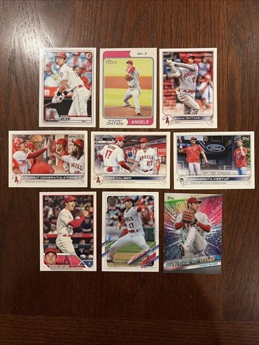 Shohei Ohtani Baseball Card Lot (9) Angels / Dodgers