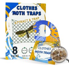 Plai 8 Packs Clothes Moth Killer Traps Non Toxic Odorless For All Clothes Moths