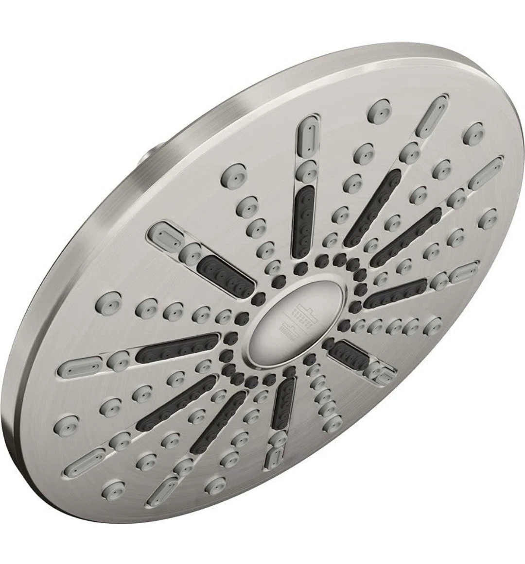 8" shower head Proflo Two Function Showerhead Brushed Nickel. PFSH312BN.