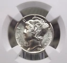 1944 "D" Mercury SILVER Dime 10c NGC MS66 FB #008 *FULL BANDS* Gem BU ECC&C Inc