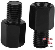 Motorcycle Mirror Mount Adapter Height adjustment Screw 8mm RH to 10mm RH 2Pcs