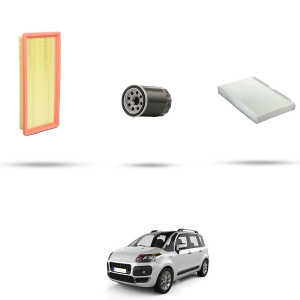 Hoffcar Wartungsset - 3 Filter Kompatibel Mit Citroen C3 Picasso 1.2 Puretech-image