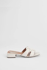 Wallis White Heeled Mules Womens Daywear Heels