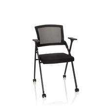 Besucherstuhl Konferenzstuhl Klappstuhl Stuhl klappbar mit Rollen Meeting Chair