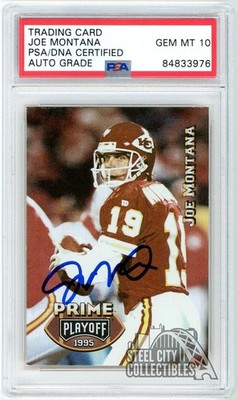 Joe Montana 1995 Playoff Prime Autograph Card #153 PSA/DNA 10 | eBay