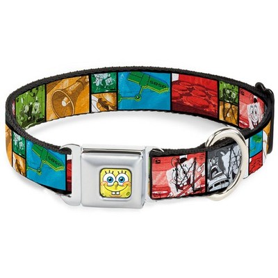 Dog Collar SQA-SpongeBob Face CLOSE-UP Krusty Krab's Cam Scene Blocks WIDE-Small